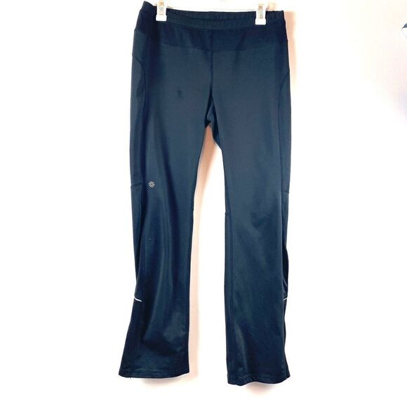 Athleta Womens Medium Run About Yoga Pants Bootcut Black 905874 - Picture 1 of 14